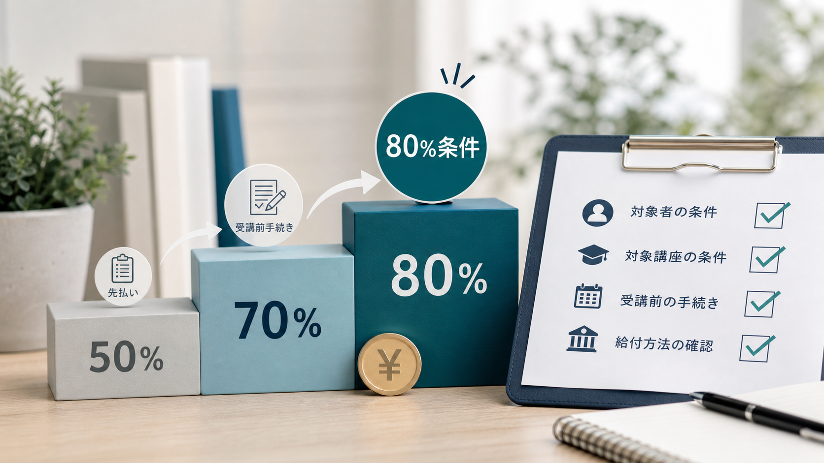 AIスクールの給付金80%条件をわかりやすく解説｜70%との違い・先払い額・受講前手続き