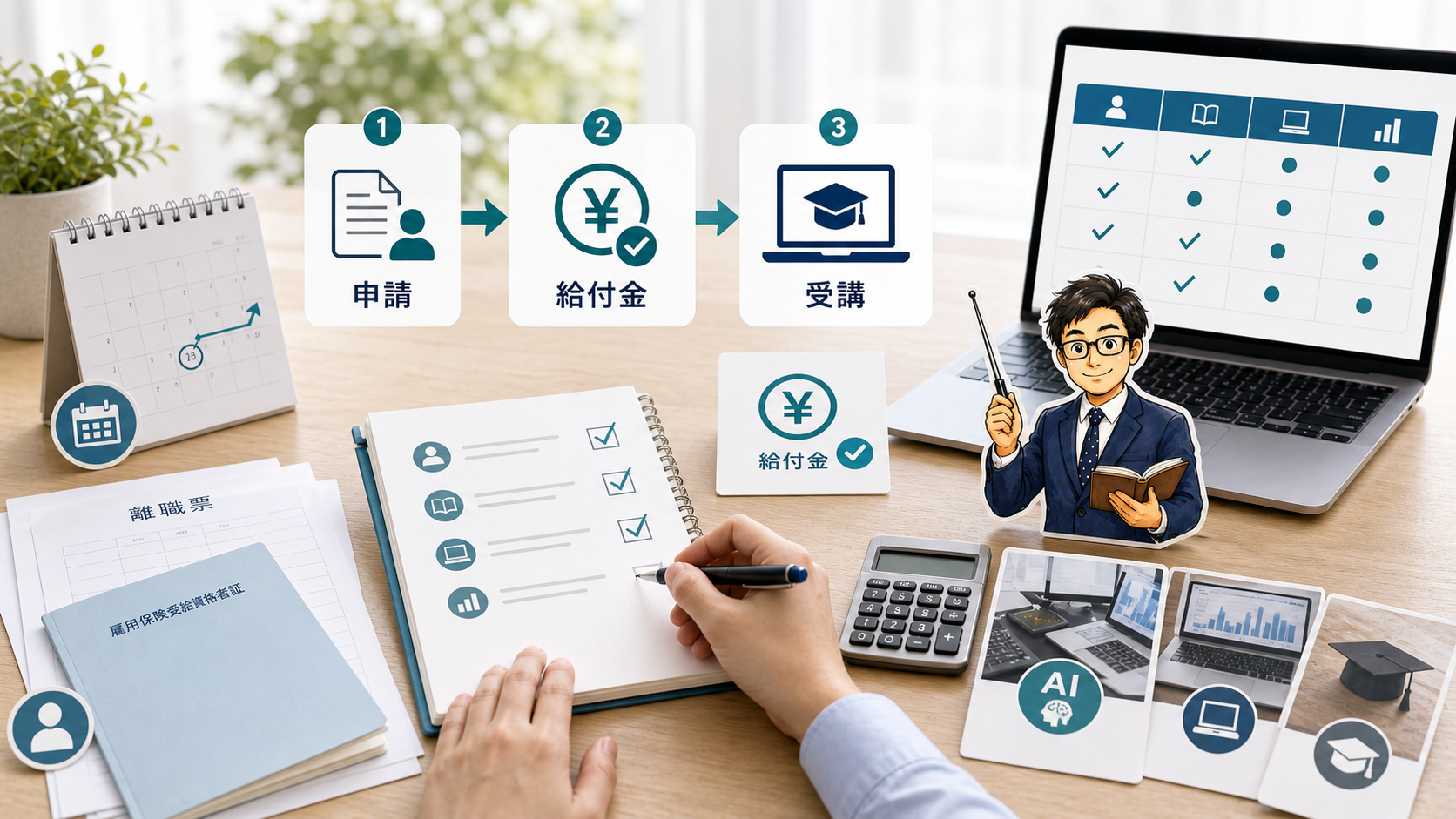 失業中・離職後に給付金でAIスクールに通う方法｜手続き・条件・注意点